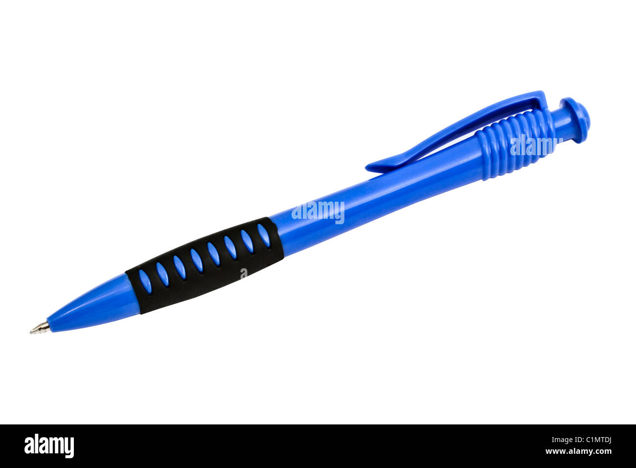 Blue Point Pen Isolated On White background Stock Photo