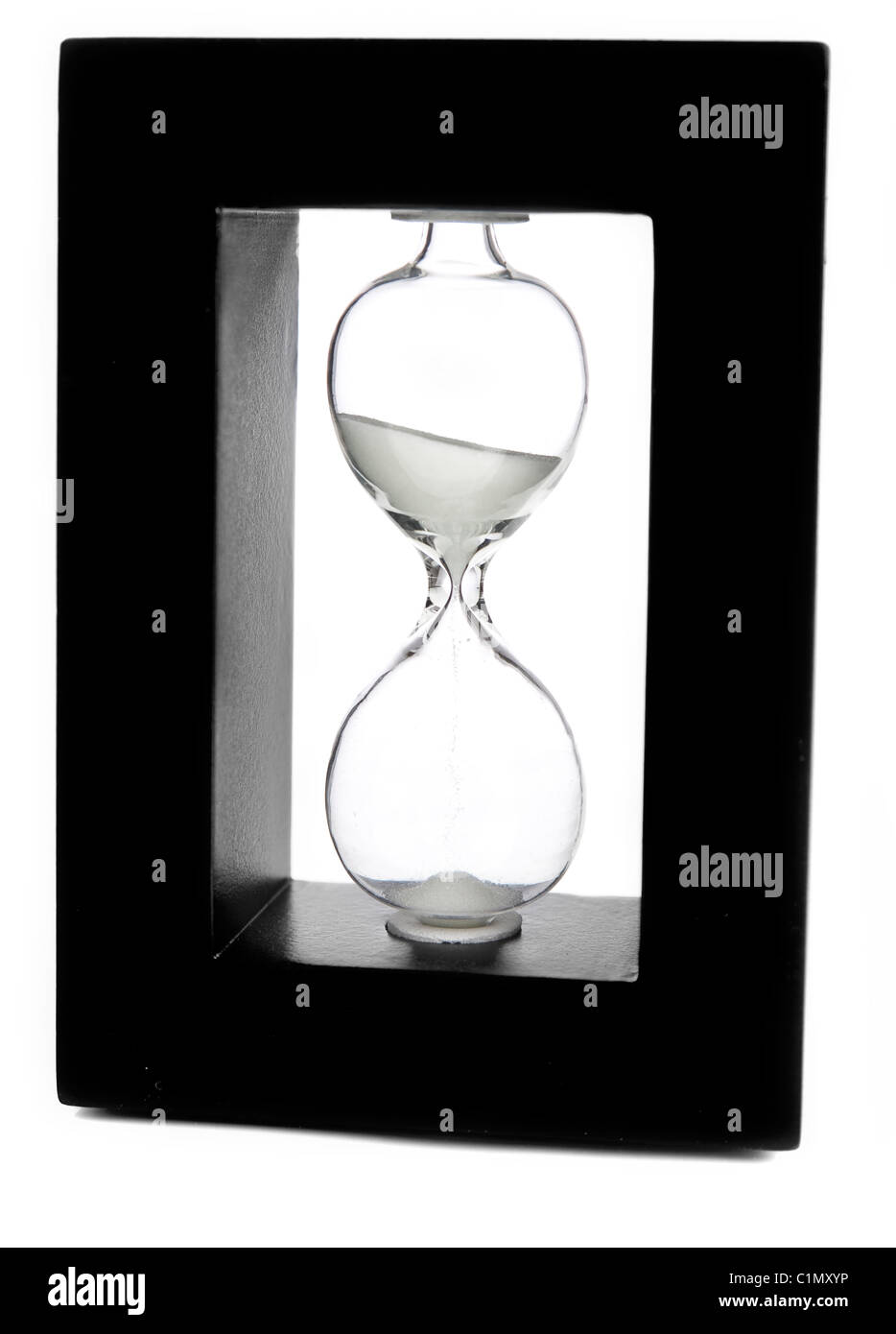 Hourglass, time measure isolated on white background Stock Photo Alamy