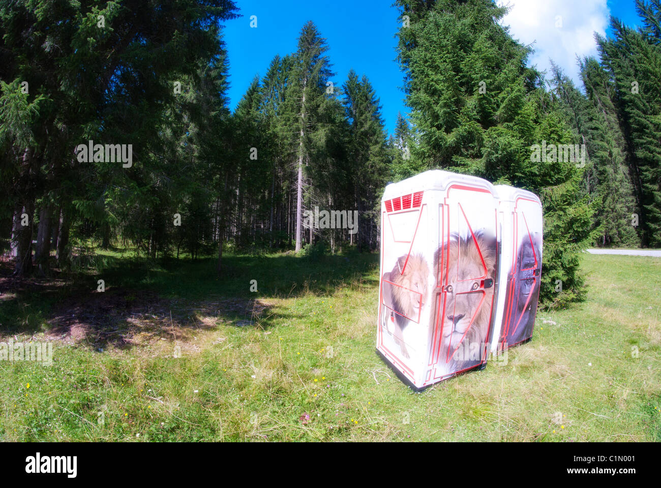 Public Restrooms in the heart of Dolomites, Italy Stock Photo Alamy