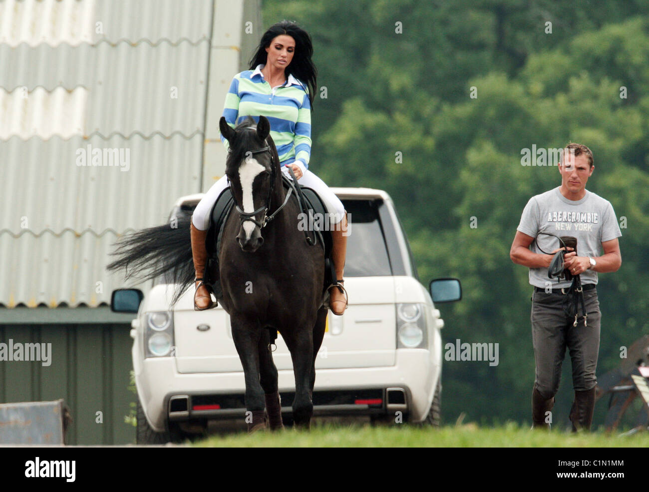 Katie price horse riding hi-res stock photography and images - Alamy