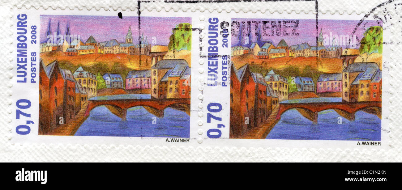 Luxembourg postage stamps Stock Photo Alamy