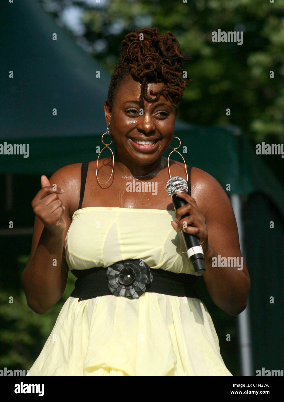 Ledisi Young performing at the Central Park Summer stage Concert New