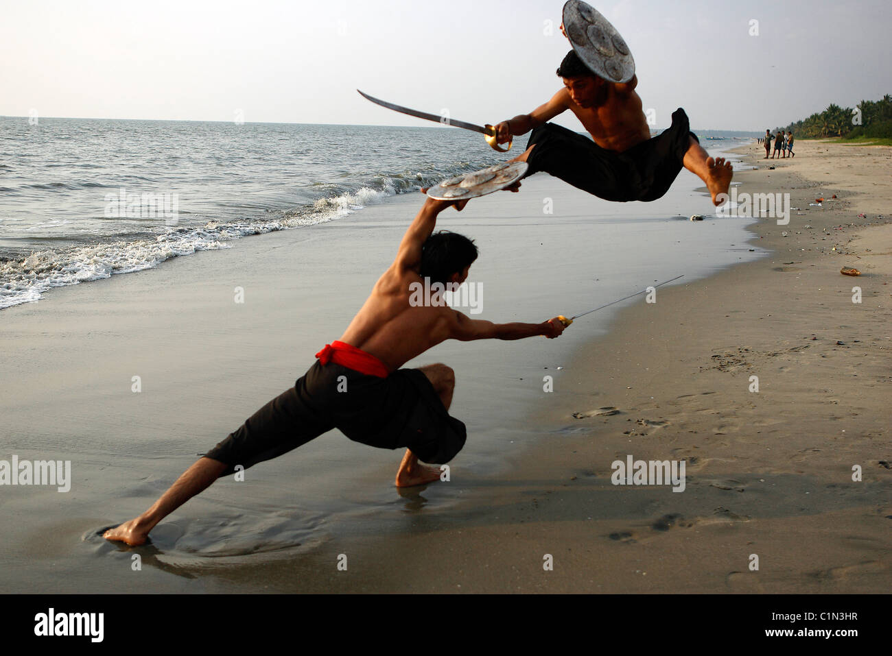 India, Kerala, martial arts Stock Photo Alamy