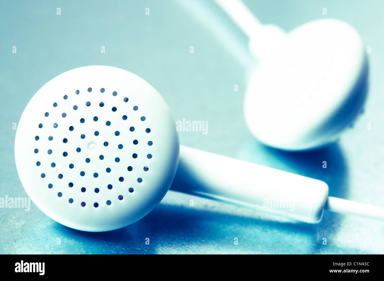 earphones close up Stock Photo - Alamy