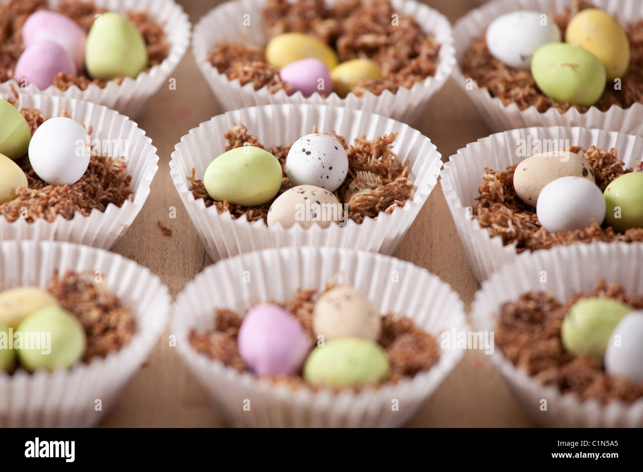 easter egg nests shredded wheat