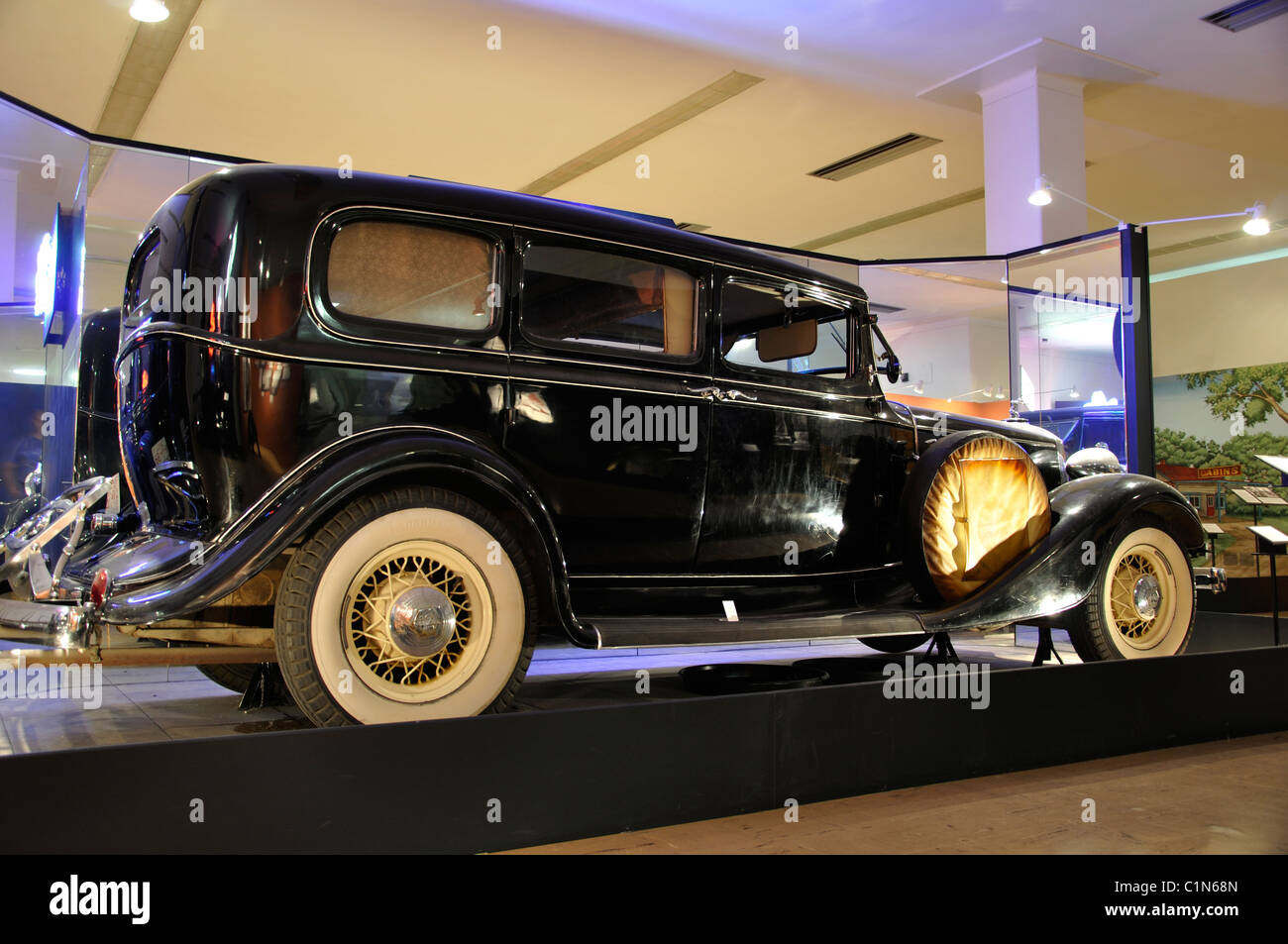 Old 1933 Pierce-Arrow Sedan  car on display at Museum, Amarillo, Texas, USA Stock Photo