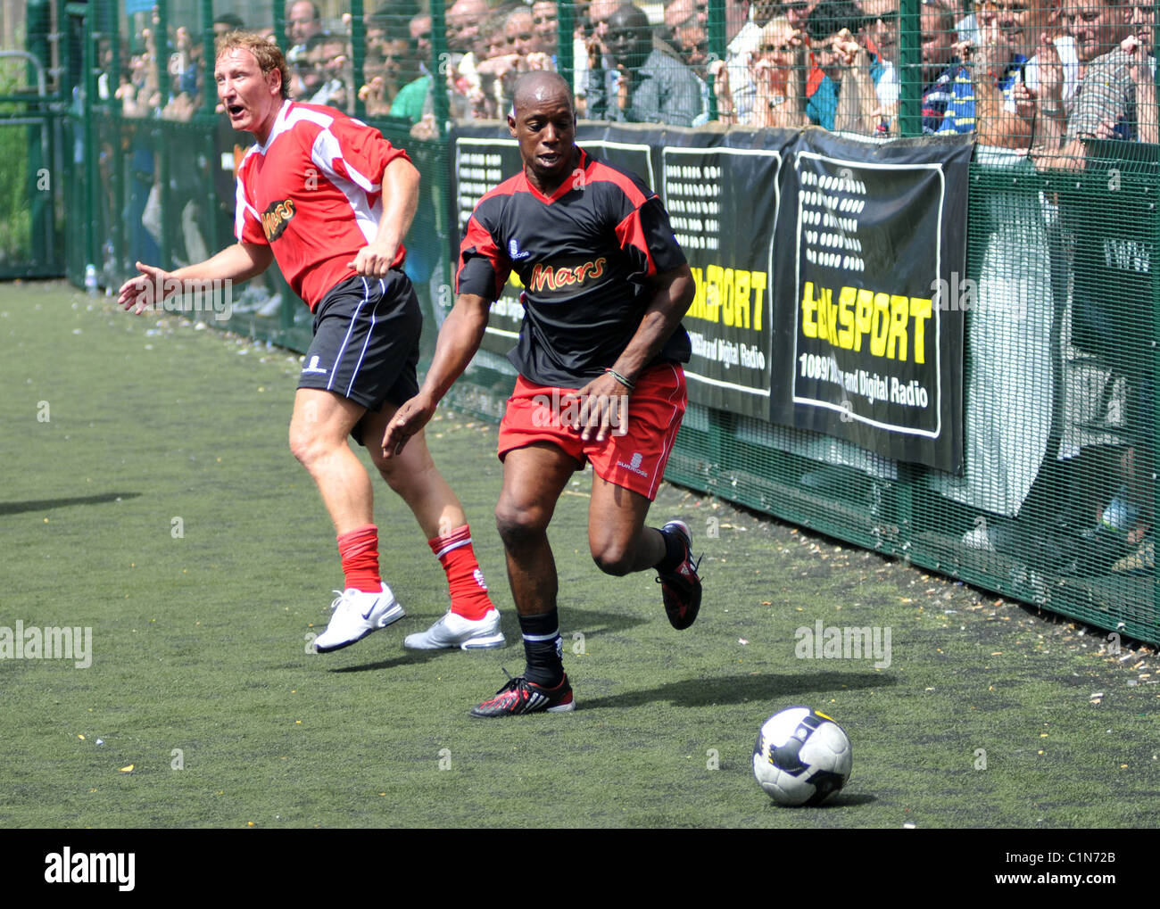 Ray Palour and Ian Wright 'Talksport Radio Football Match' between ...