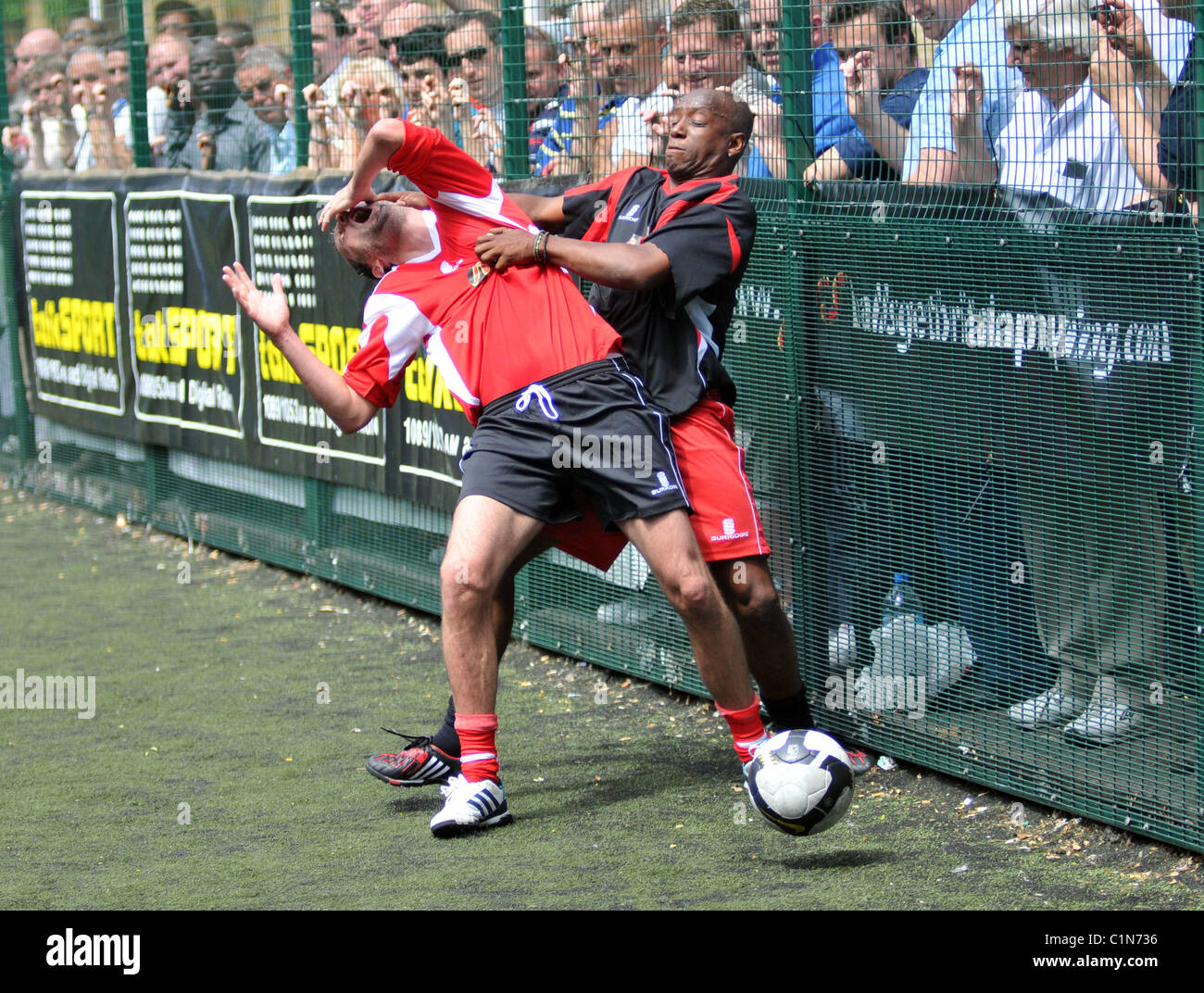 Ian Wright and Don Hutchinson 'Talksport Radio Football Match' between ...