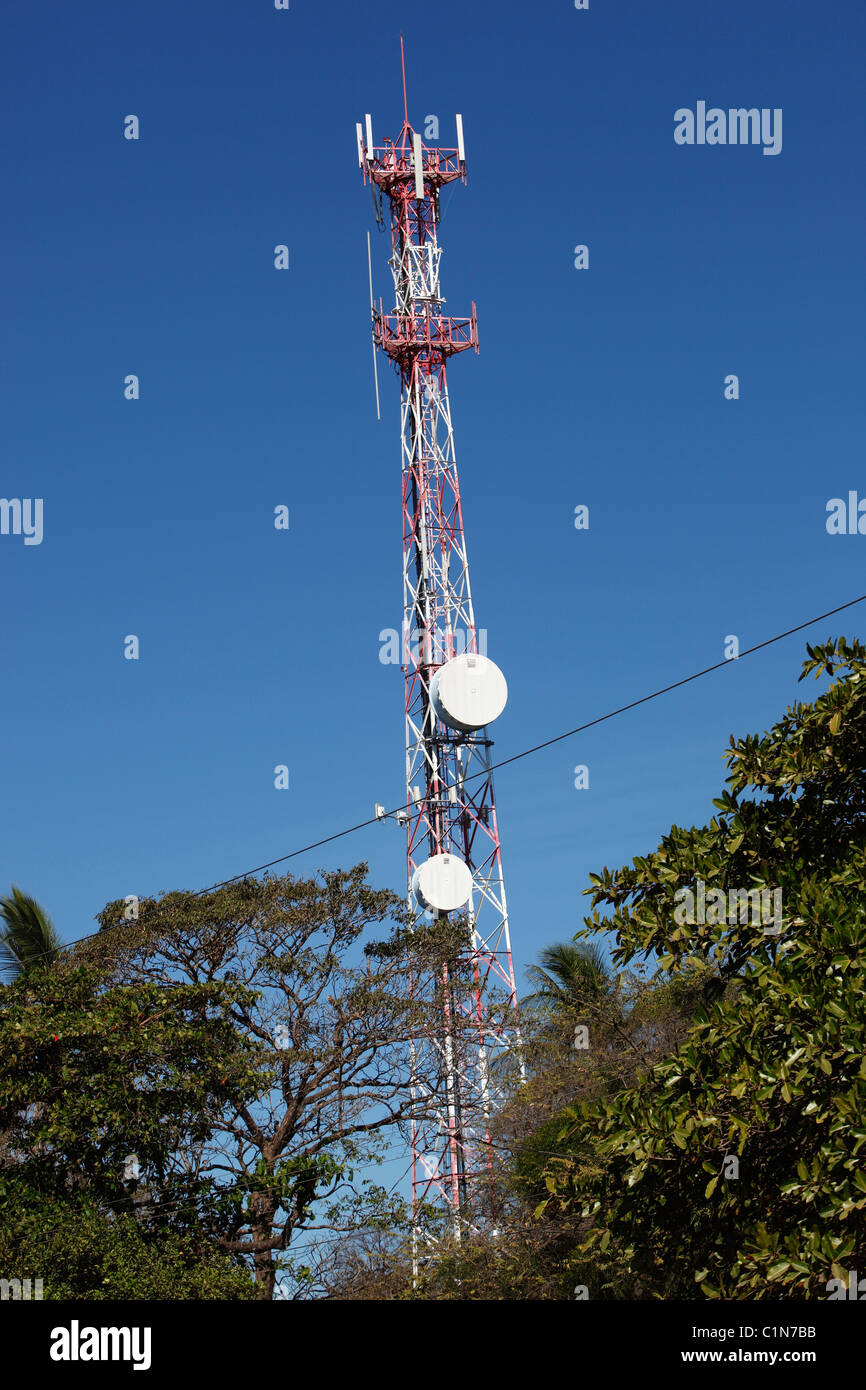 communication tower, Costa Rica Stock Photo