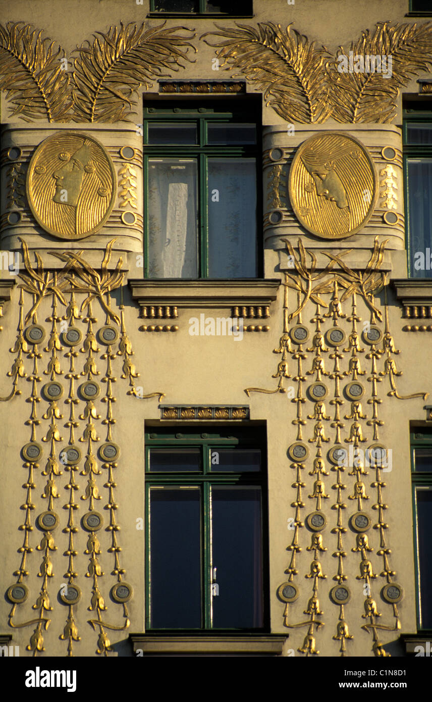 Austria, Vienna, Otto Wagner's building, Art Nouveau style (Jugendstill), motifs designed by Kolo Moser Stock Photo