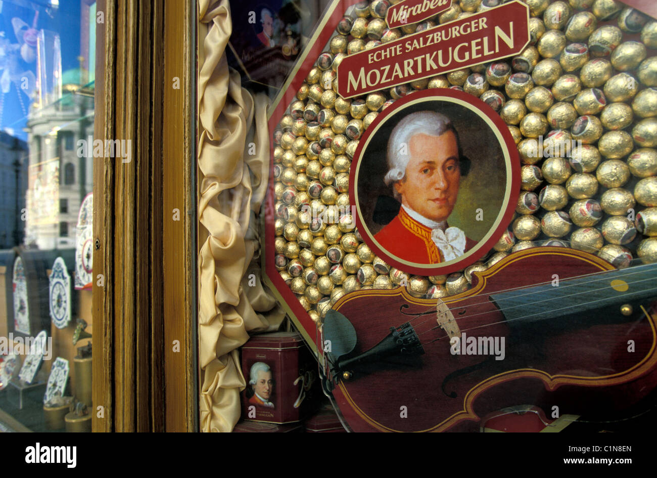 Austria, Vienna, Mozart's chocolates Stock Photo Alamy