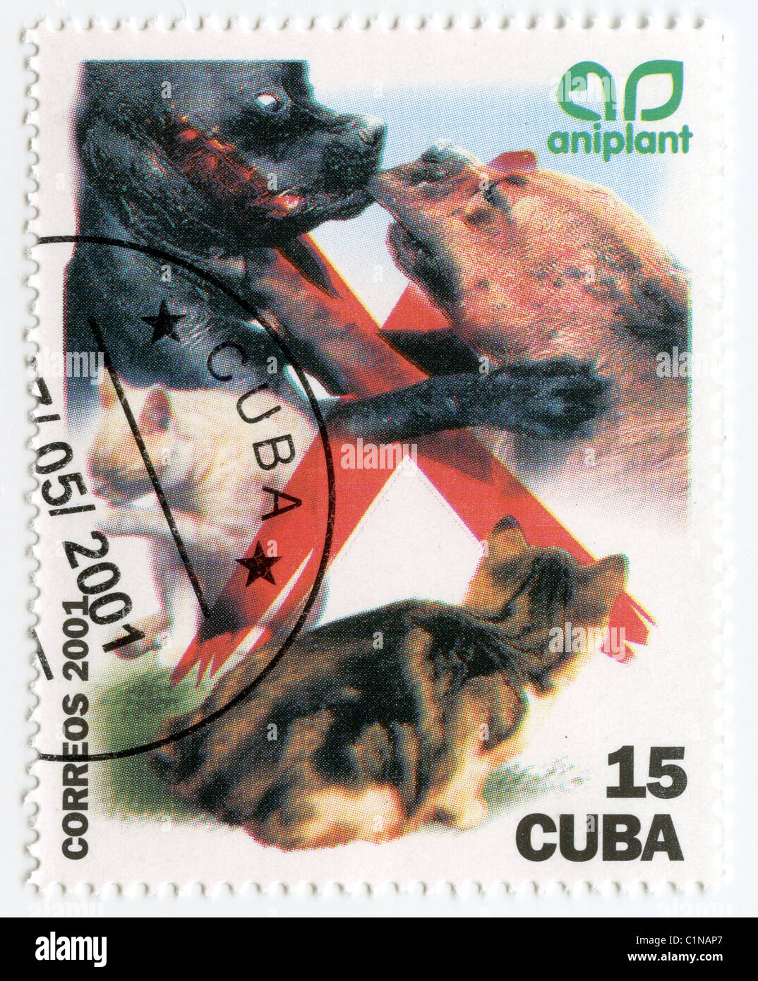 Cuba postage stamp Stock Photo