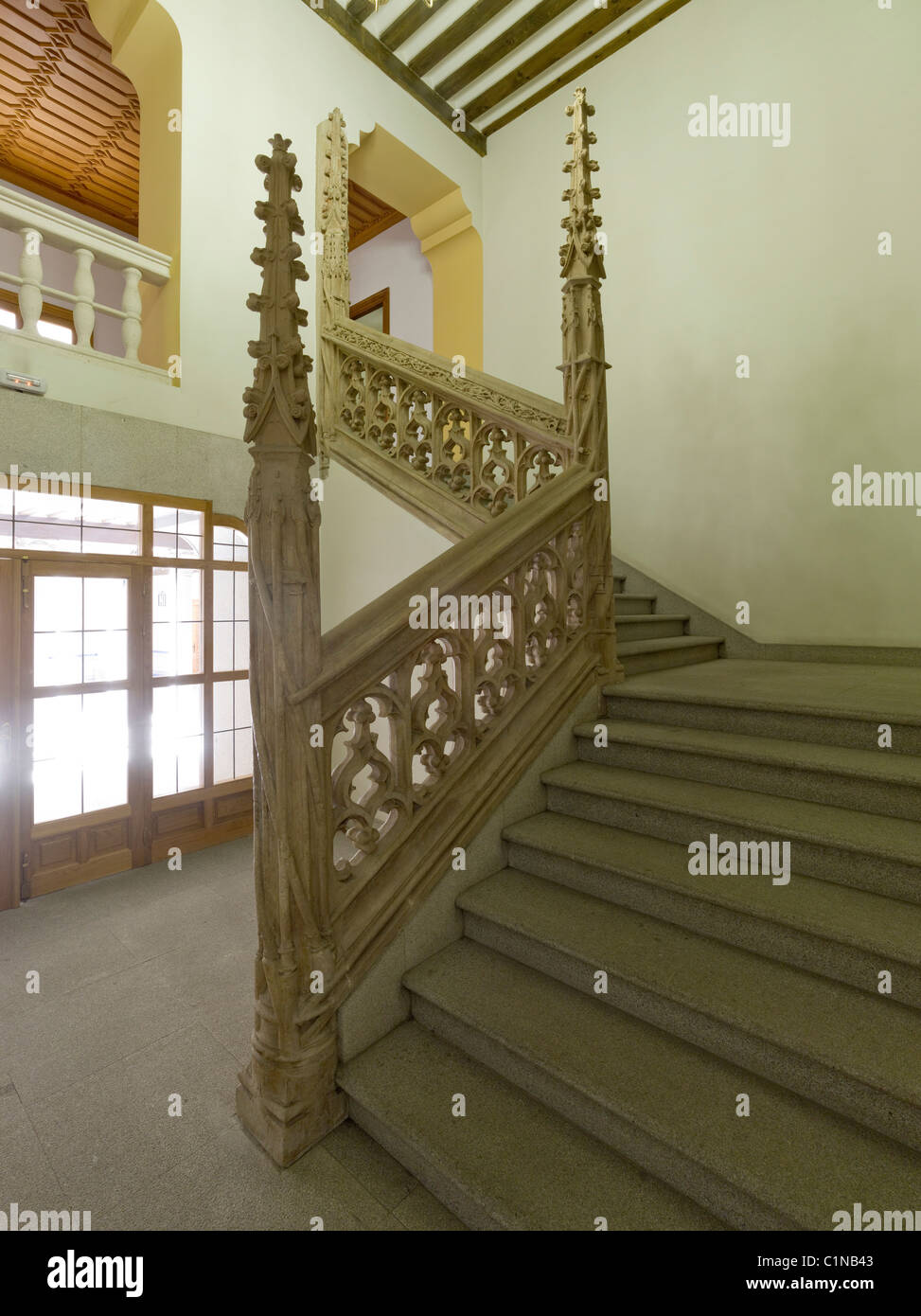 Madrid, Treppe aus em ehemaligen Hospital de la Concepcion Stock Photo