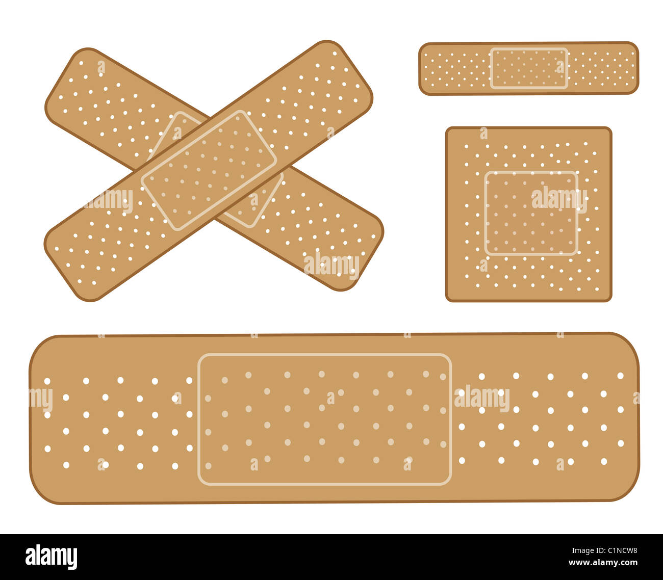 Aid Band Plaster Strips Set. Vector Stock Vector by ©mouse_md