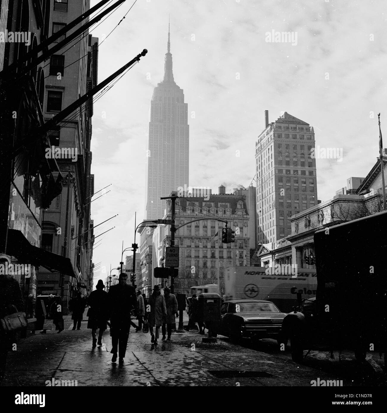New York City Prints Black and White: Midtown Manhattan and Times