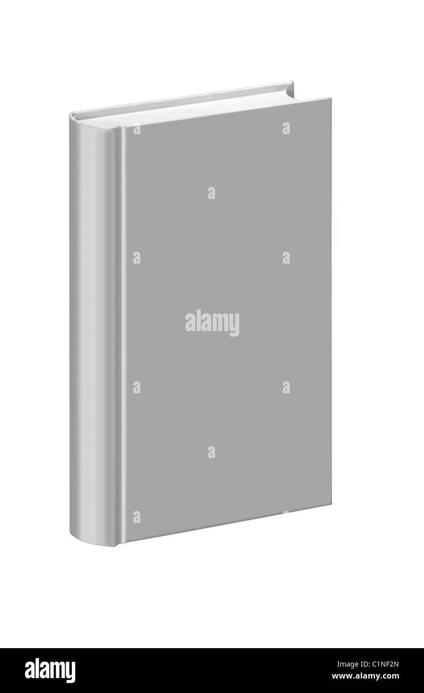 White, plain, standing book for design layout Stock Photo