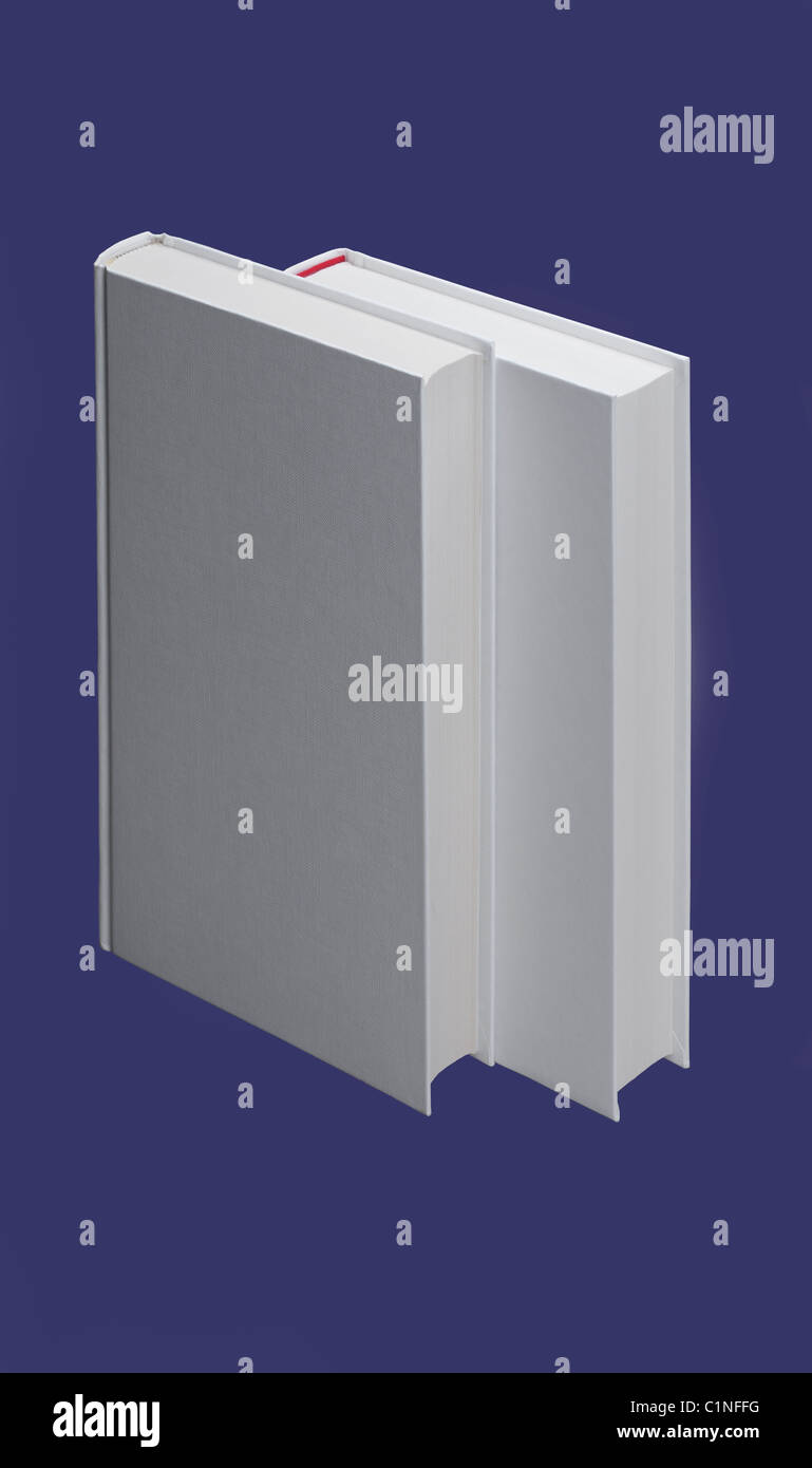 White, plain books for design layout Stock Photo