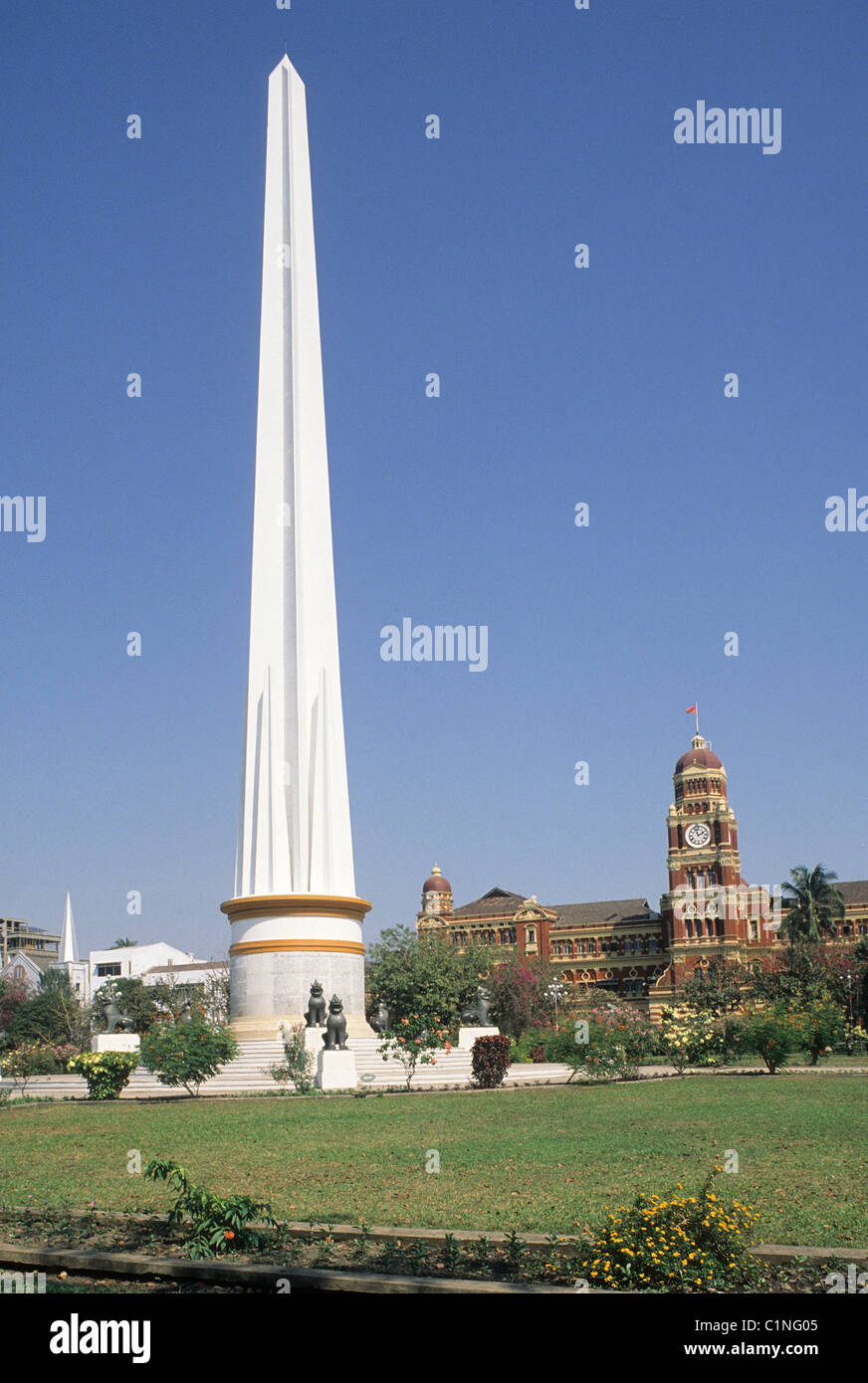 Elk130-1045 Myanmar (Burma), Yangon (Rangoon), Independence Monument Stock Photo