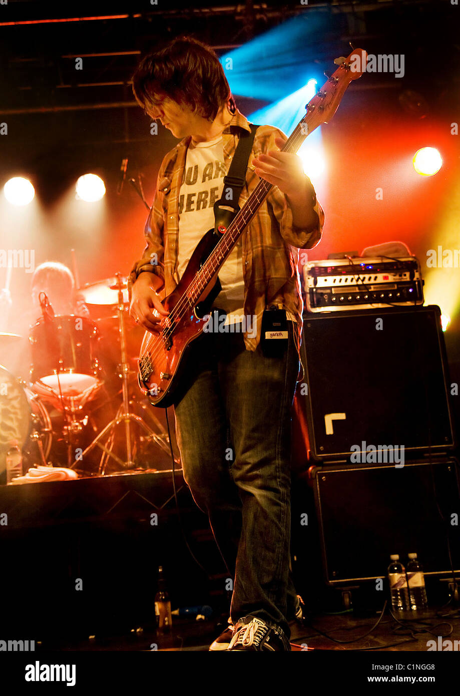 Gareth Russell of Idlewild performing at the Liverpool O2 Academy as ...