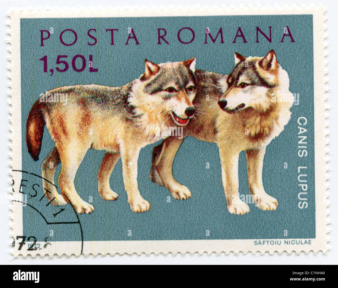 Romania postage stamp Stock Photo