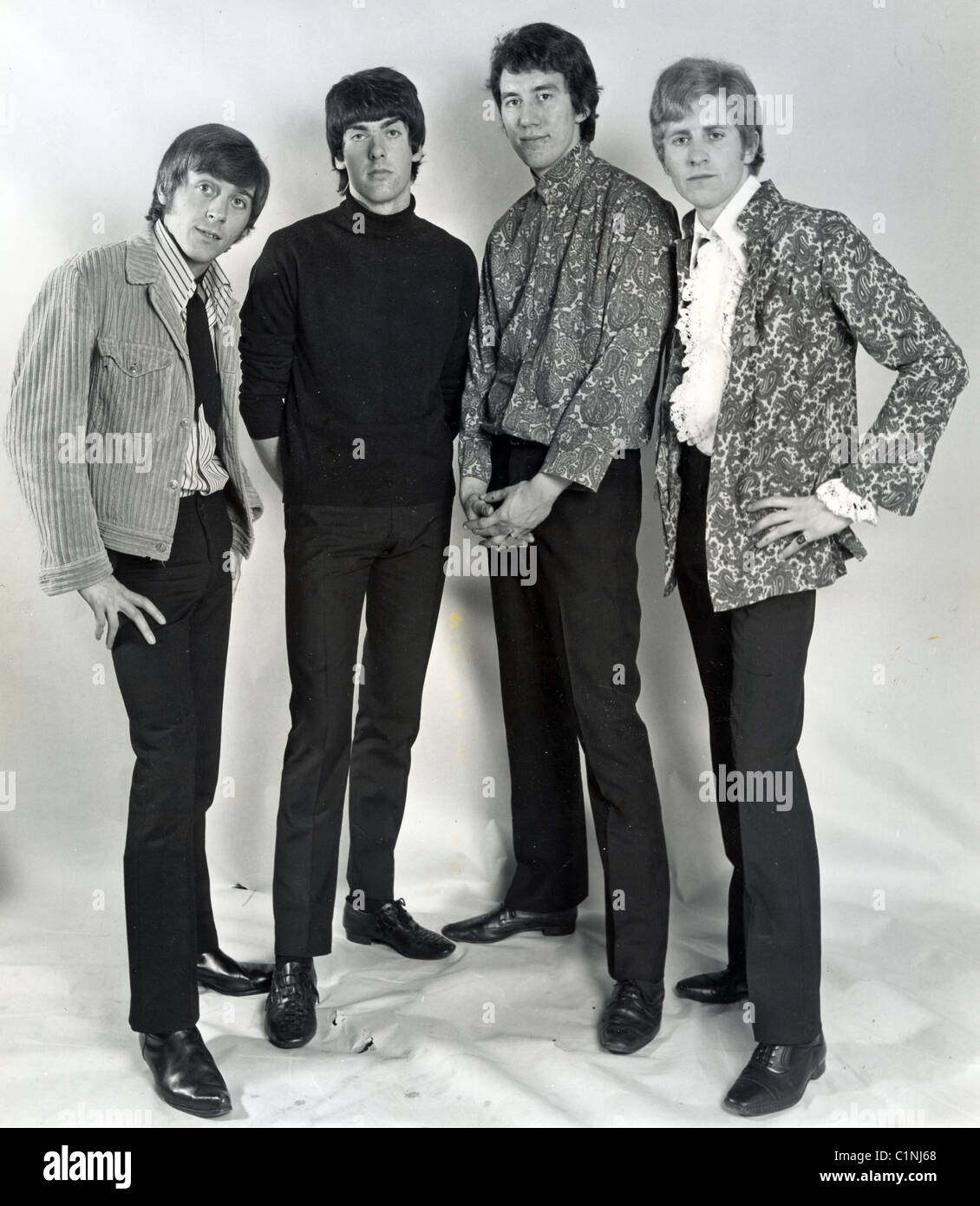 HONEYBUS UK pop group in November 1967. From left: Peter Kircher, Colin Hare, Jim Kelly, Ray Lane. Photo Tony Gale Stock Photo