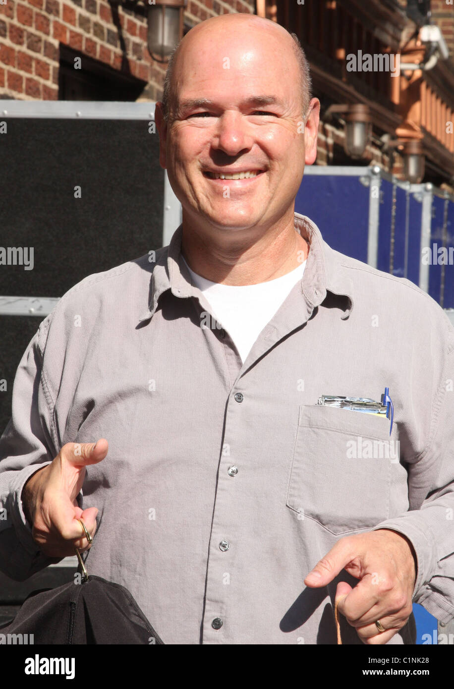Larry Miller outside Ed Sullivan Theatre for the 'Late Show With David Letterman' New York City, USA - 06.07.09 Stock Photo