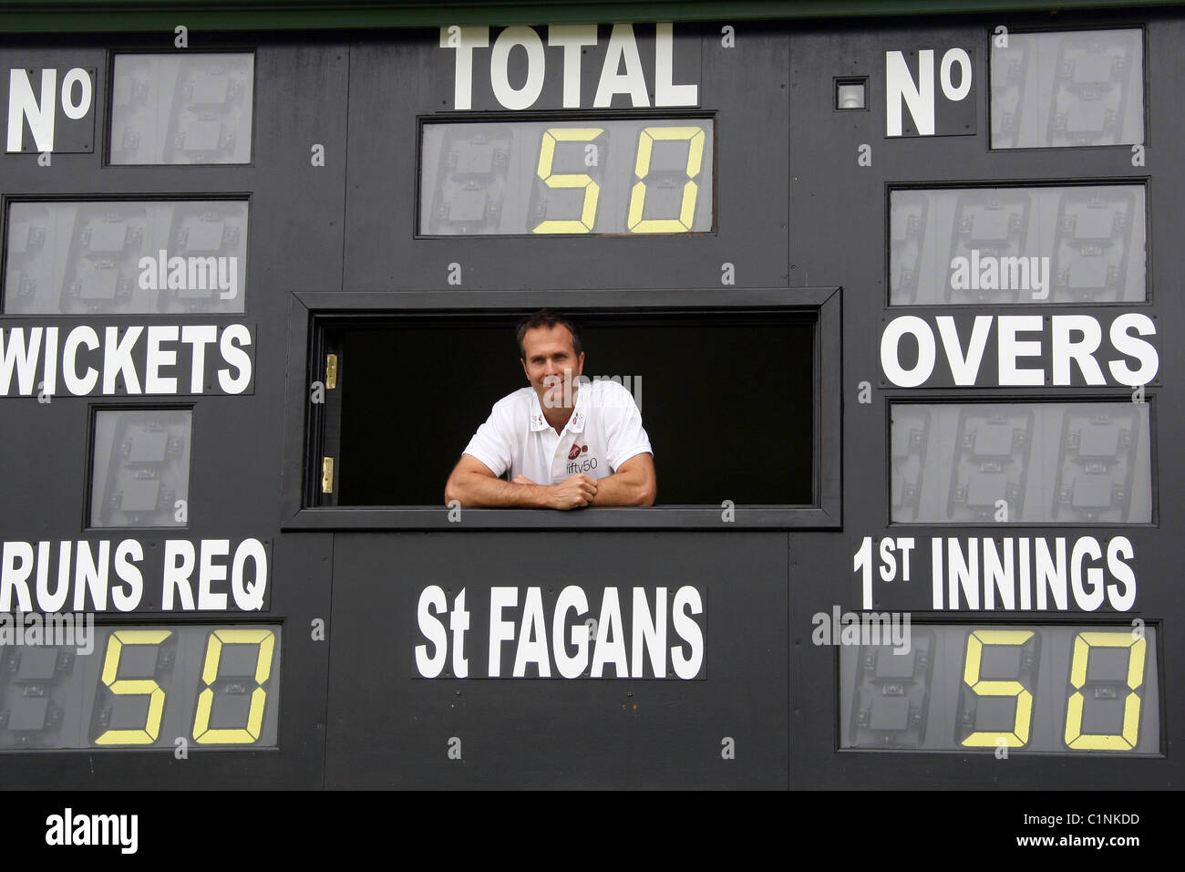 Michael Vaughan launches virgin media's 'Fifty50' Ashesthemed charity