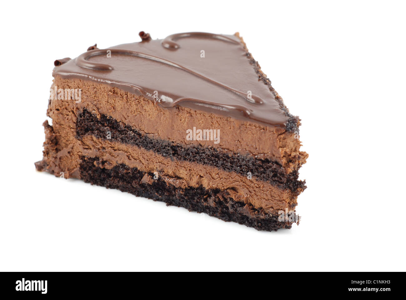 Chocolate cake isolated Stock Photo