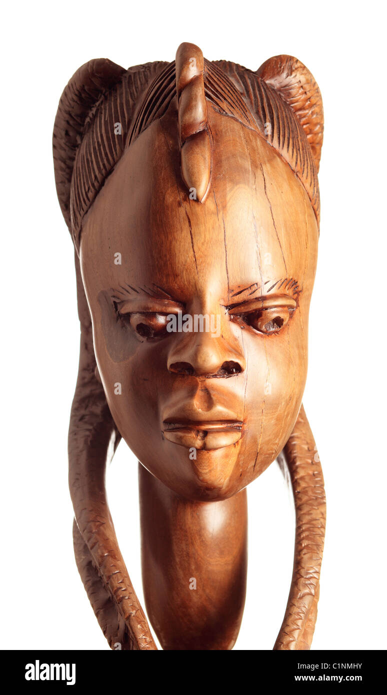 Traditional wooden sculpture from Africa. Nigeria Stock Photo Alamy