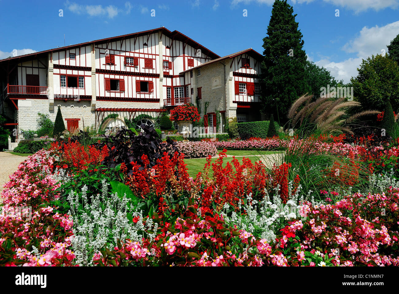 France, Pyrenees Atlantiques, Cambo les Bains, Villa Arnaga, the French author Edmond Rostand's house Stock Photo