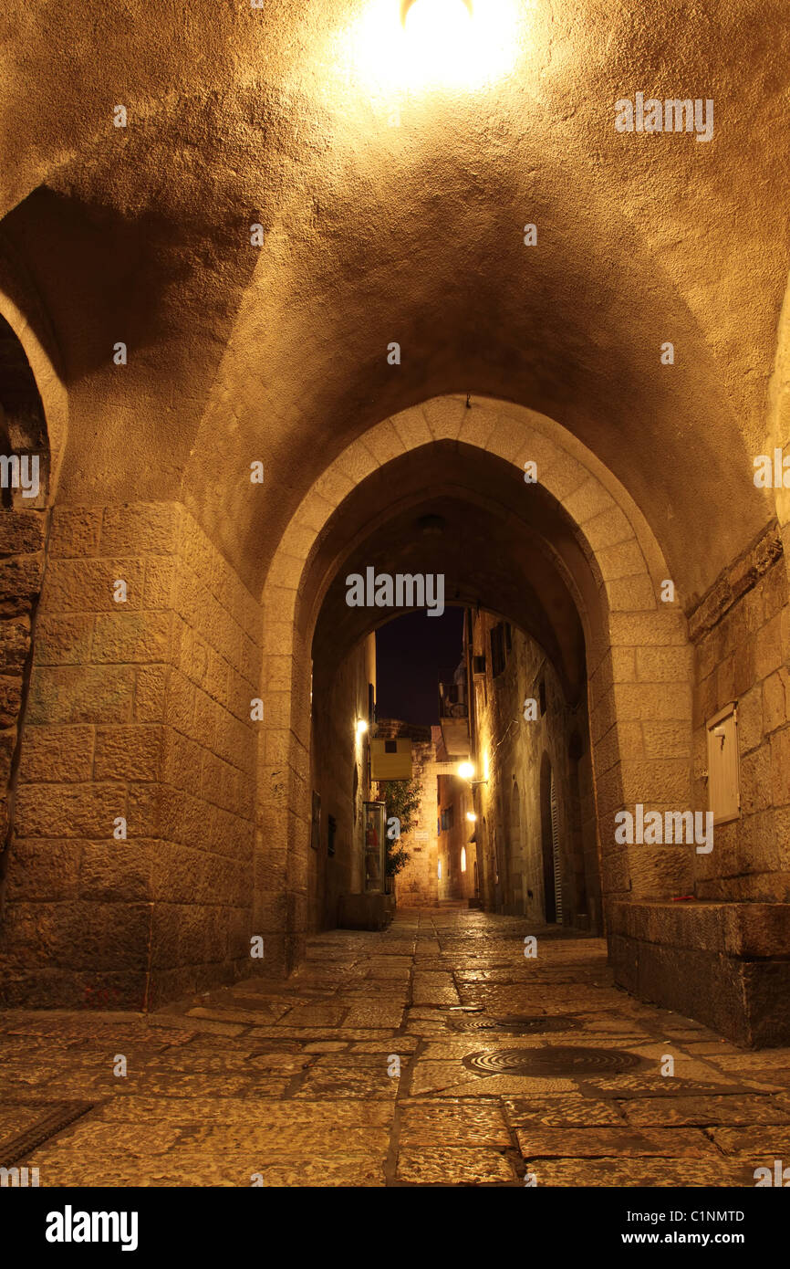 Ancient Alley in Jewish Quarter, Stock Photo