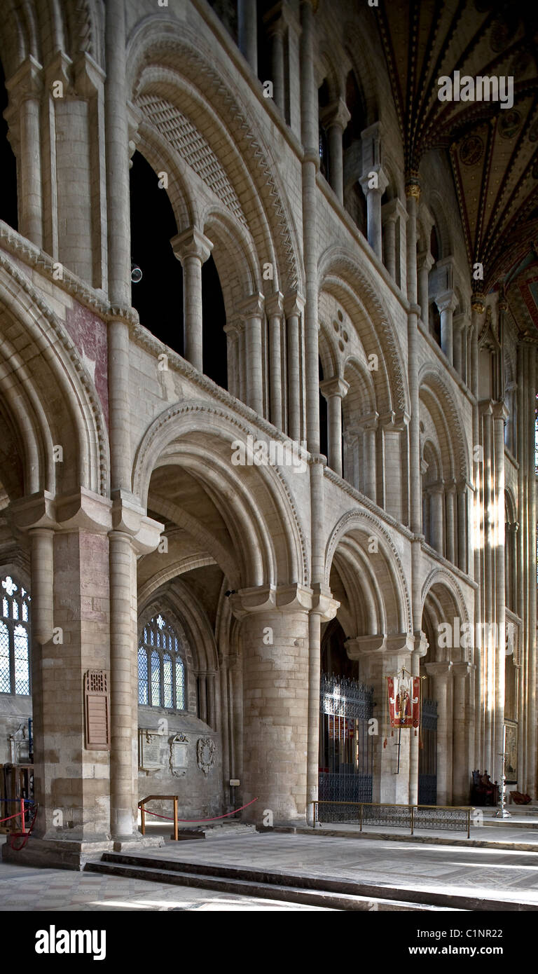 Peterborough, Kathedrale. Nördliche Chorarkaden. Stock Photo