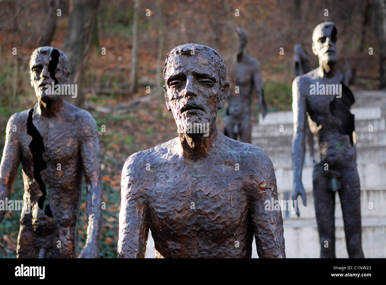 Czech Republic, Prague, Mala Strana, sculpture dedicated to Comunism victimes Stock Photo