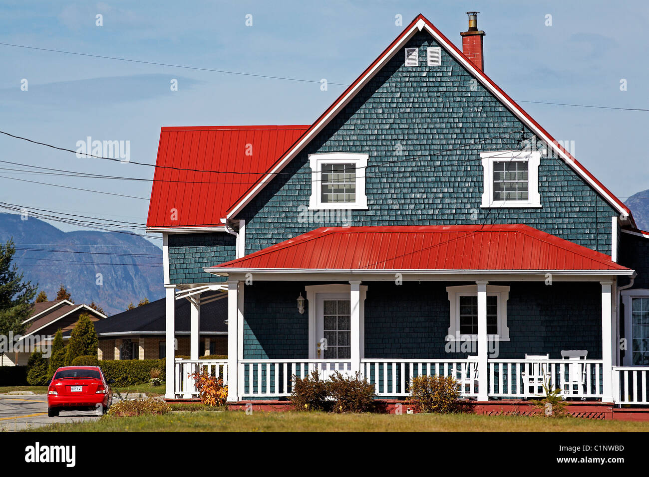 Canada, Quebec Province, Charlevoix, SaintUrbain, typical house Stock