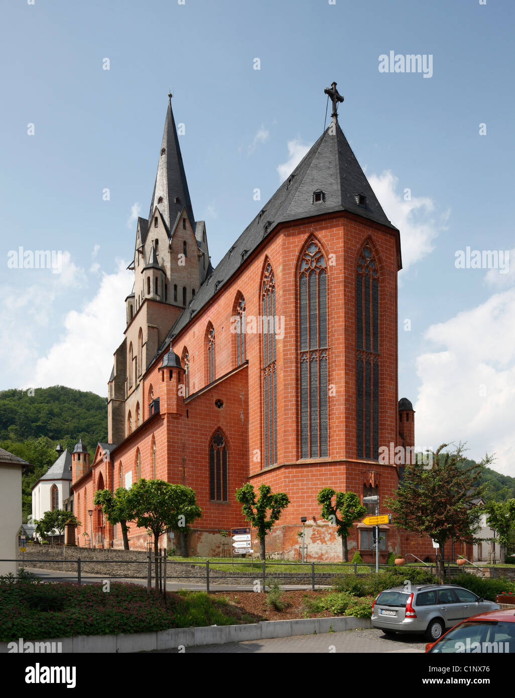 Oberwesel, Liebfrauenkirche von Osten Stock Photo