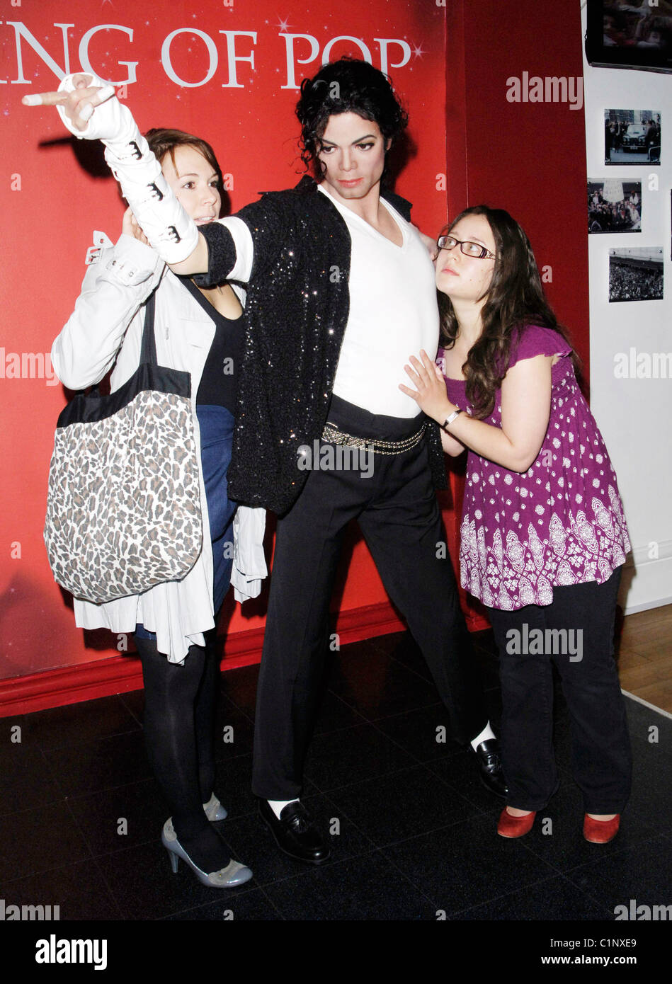 A waxwork model of Michael Jackson, as a book of condolence after the death  of Jackson is opened at Louis Tussaud's in Blackpool Stock Photo - Alamy