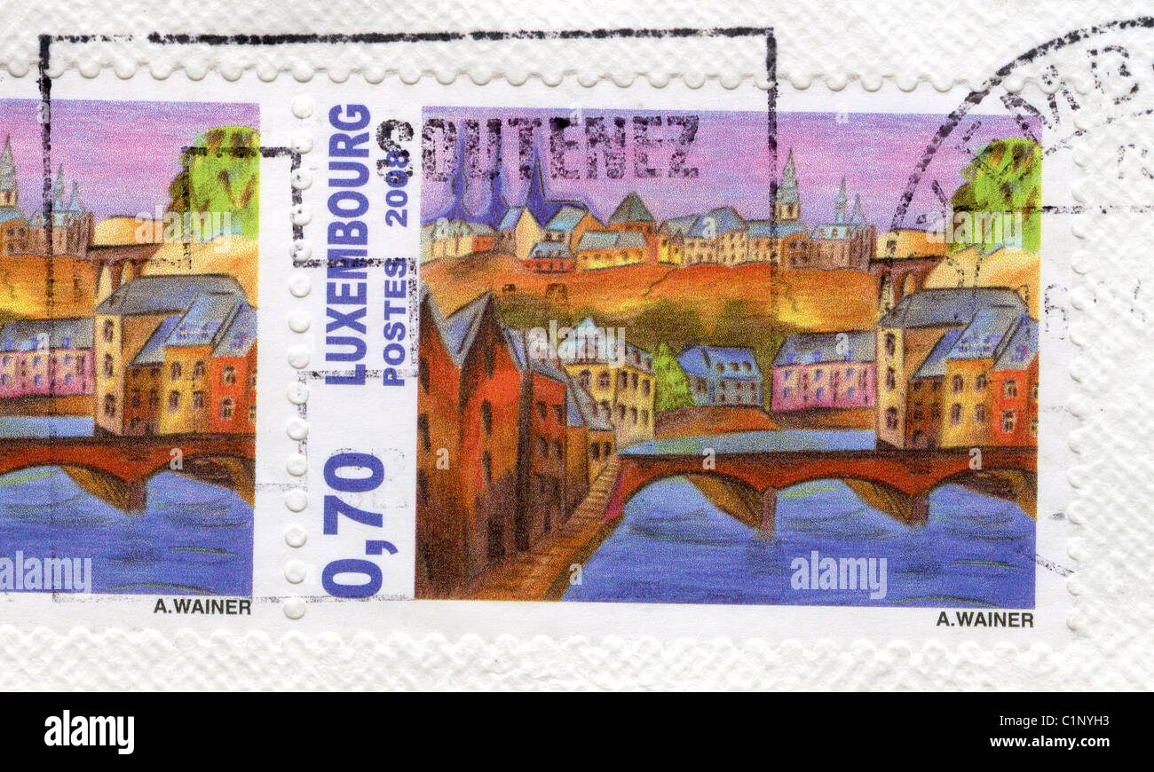 Luxembourg postage stamp Stock Photo
