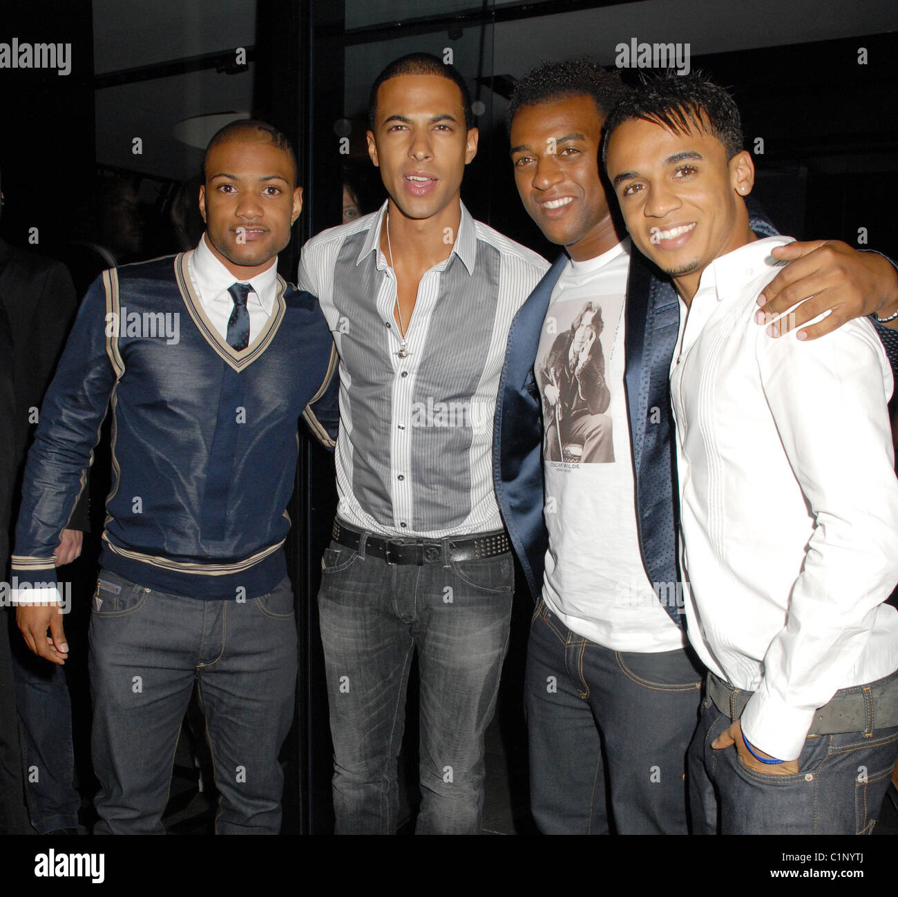 JLS (Jack the Lad Swing), Dolce & Gabbbana DG Set party at the Dolce & Gabbana Flagship store London, England - 09.07.09 Stock Photo