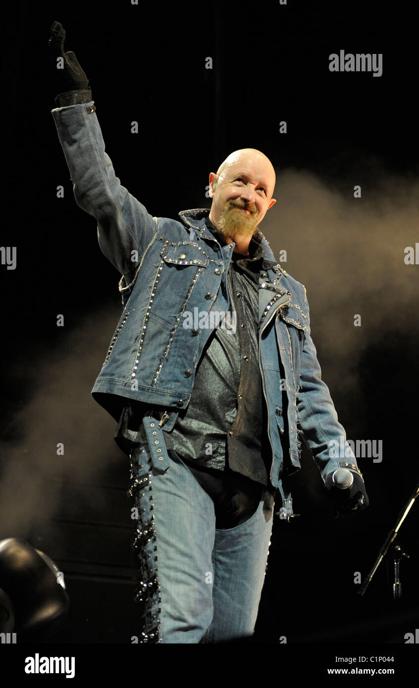Rob Halford of Judas Priest performing live at the Molson Amphitheatre  Toronto, Canada - 09.07.09 Stock Photo - Alamy