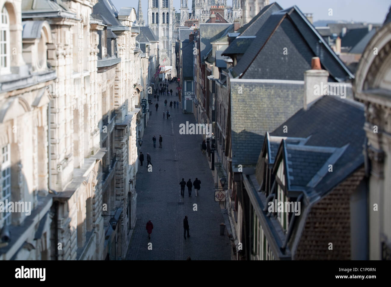 High rise view of neighborhood in Rouen France Stock Photo Alamy