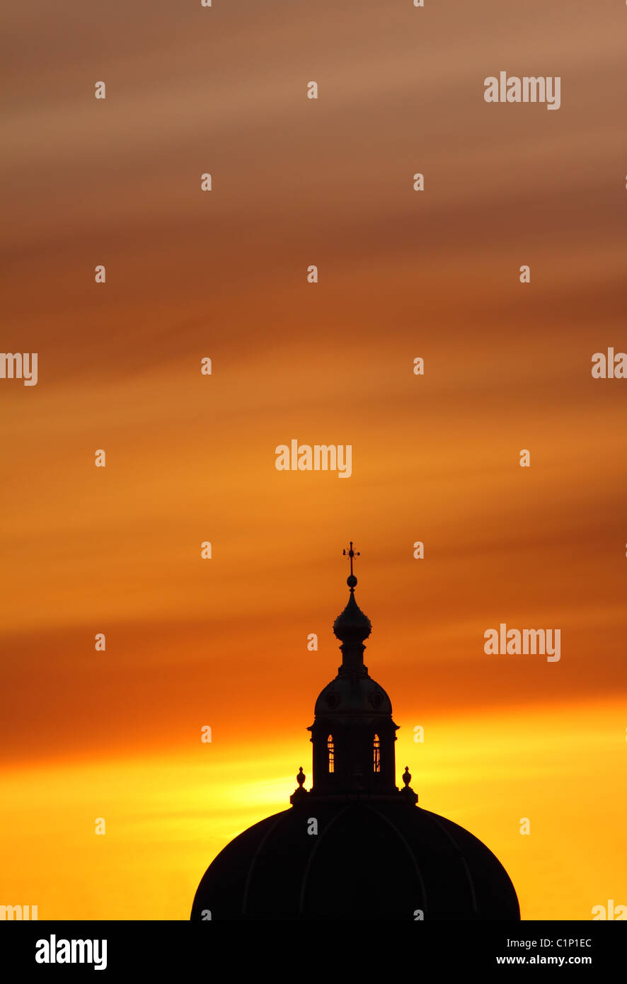 Dome of a cathedral of the Peter and Paul Fortress Stock Photo