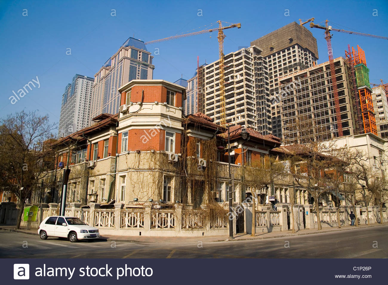 China Old And New Buildings Stock Photos & China Old And New Buildings