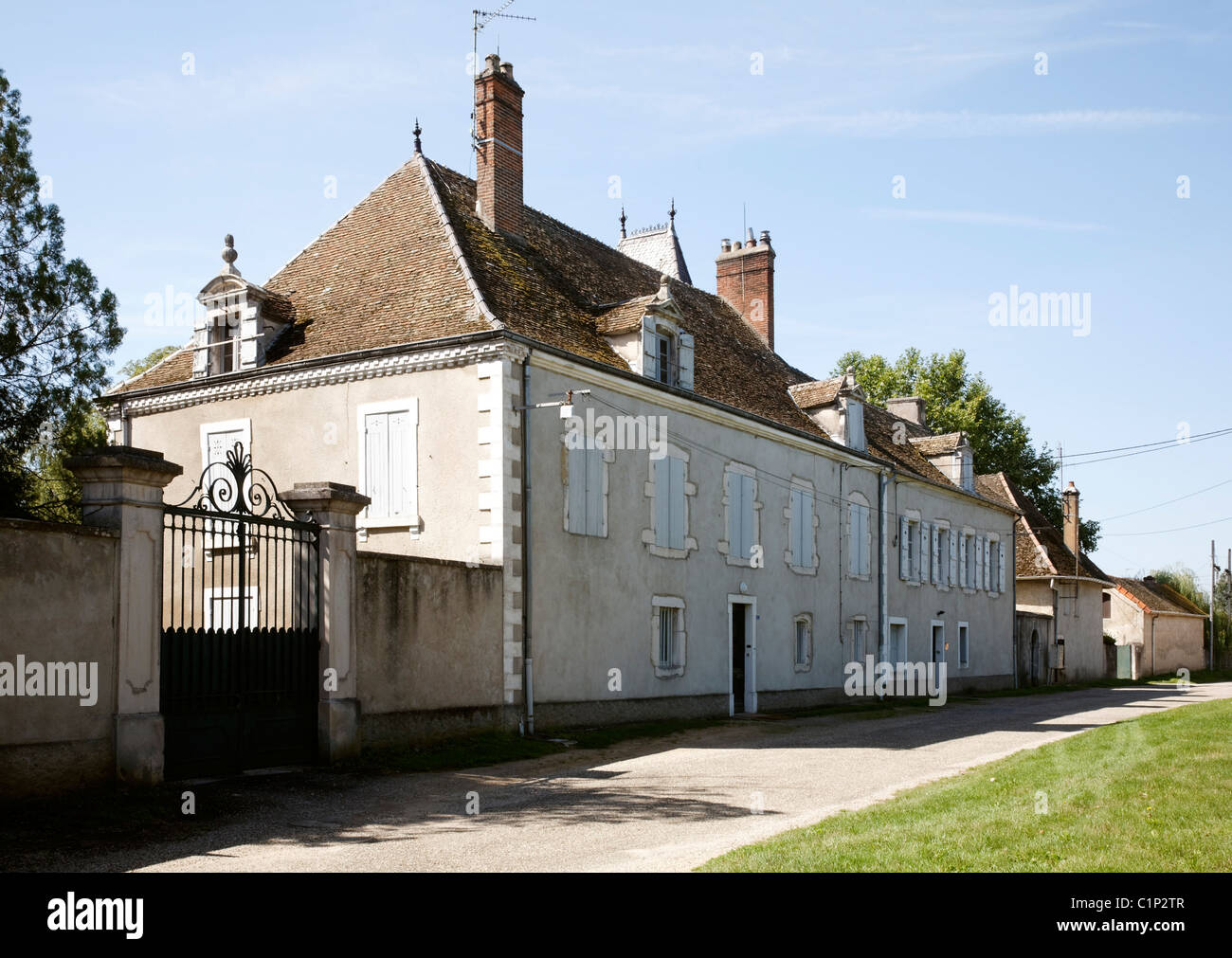 Saint-Loup-de-Varennes nahe Chalon-sur-Saône, Maison de la premiere photographie Stock Photo