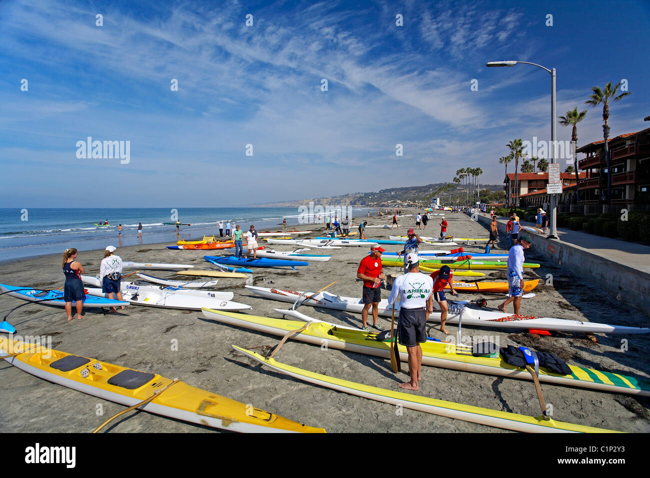 United States, California, San Diego, La Jolla, the beach, canoekayak