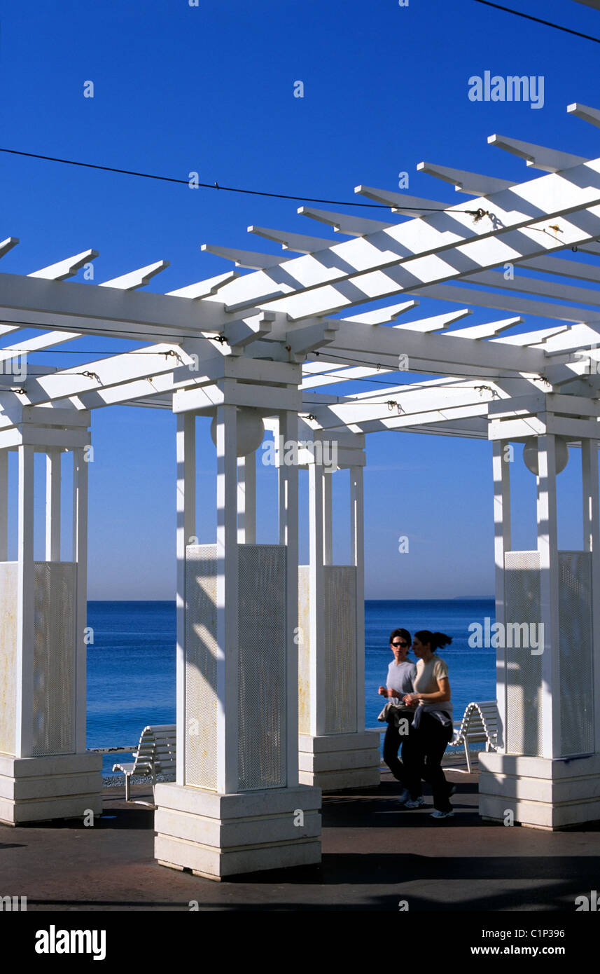 France, Alpes Maritimes, Nice, Promenade des Anglais, women going ...
