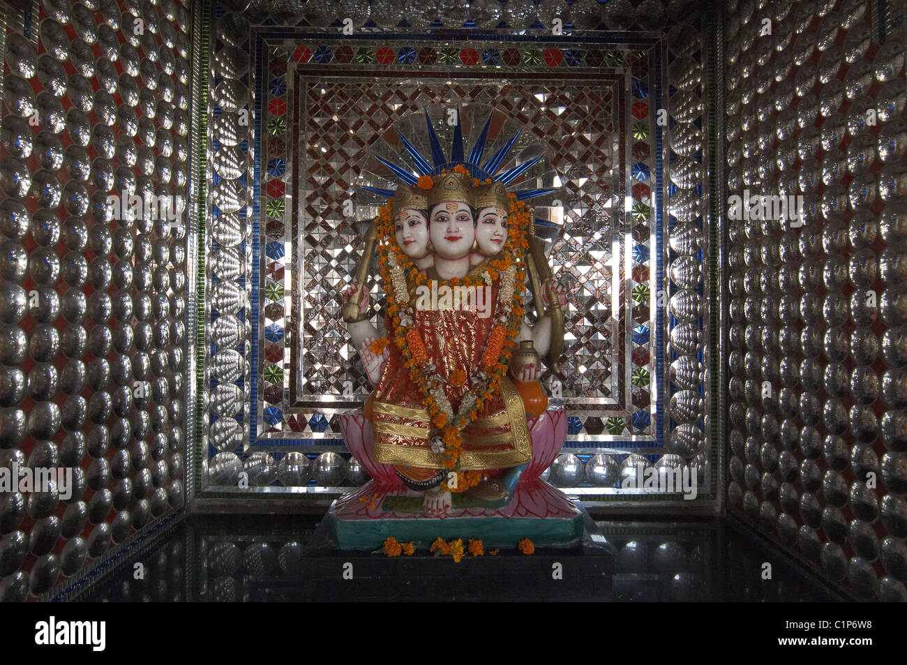 Gods in a religious temple, Ludhiana,Punjab, India Stock Photo