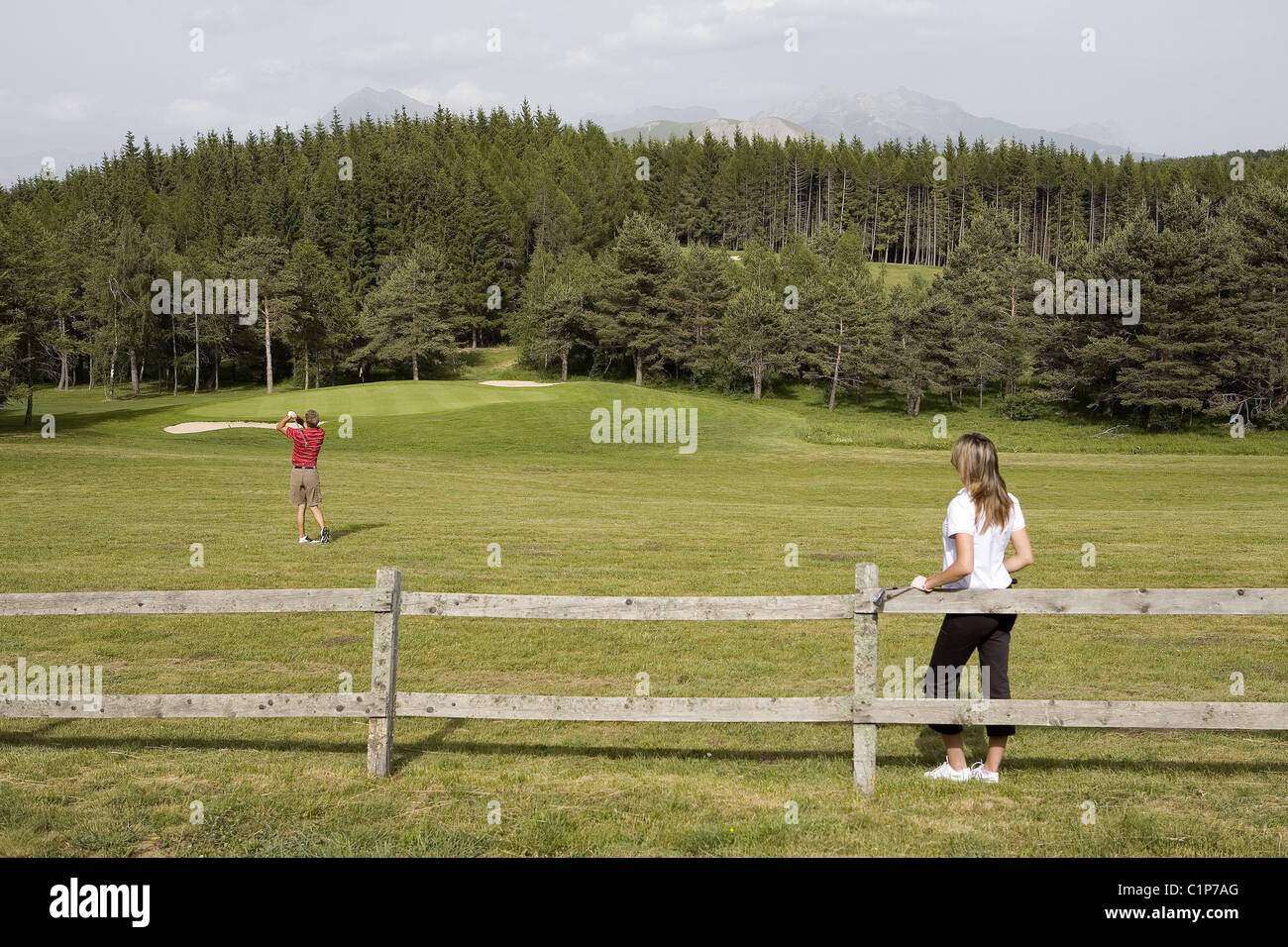 France Hautes Alpes Gap Bayard Golf Course Stock Photo Alamy