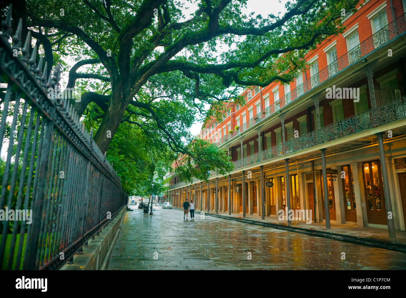 The Pontalba Apartments along Jackson Square, New Orleans Stock Photo