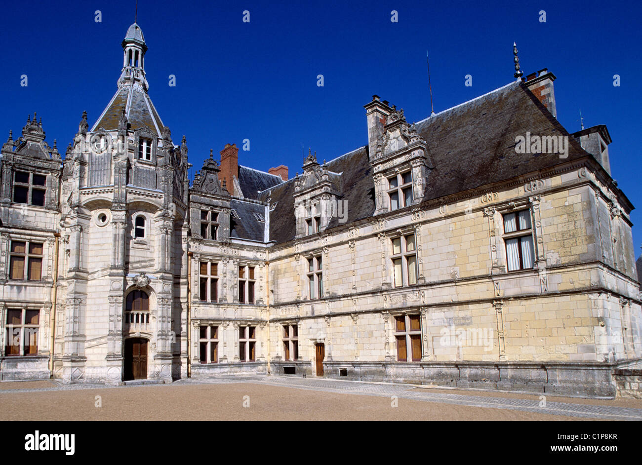 France, Loir et Cher, Cher Valley, Chateau de Saint Aignan Stock Photo