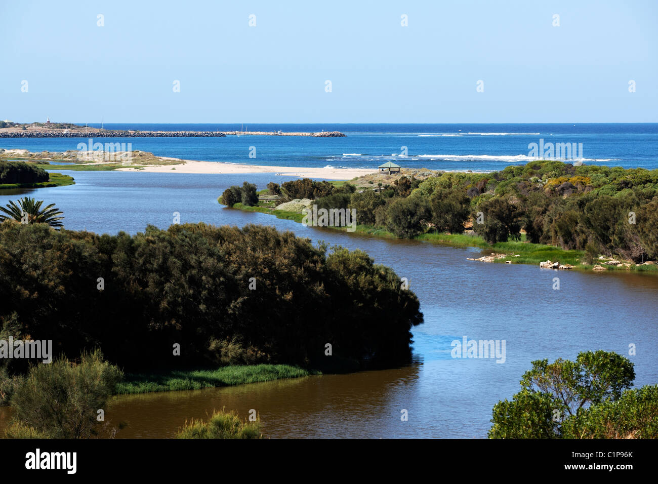 Irwin River Estuary, Dongara Western Australia Stock Photo